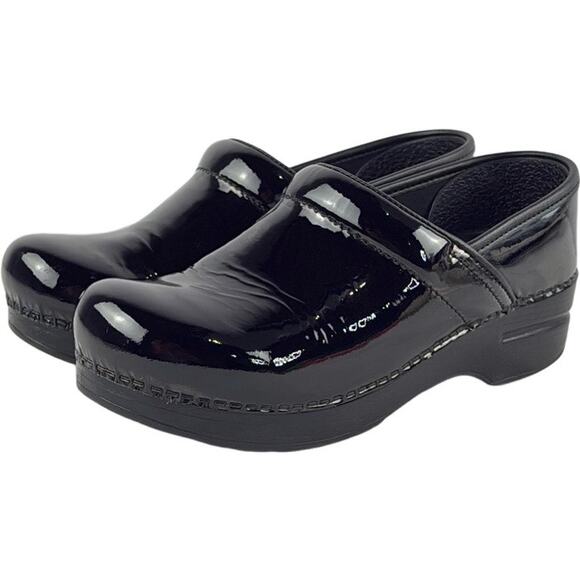Dansko Women's Professional Petrol Patent Leather Clog Size 37 - Picture 1 of 10